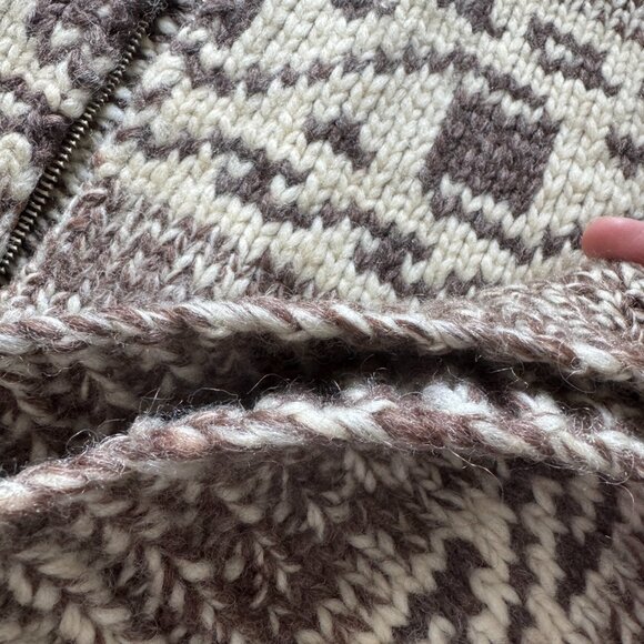 Vintage Cowichan Style Sweater chunky knit size medium preowned * - Picture 11 of 11